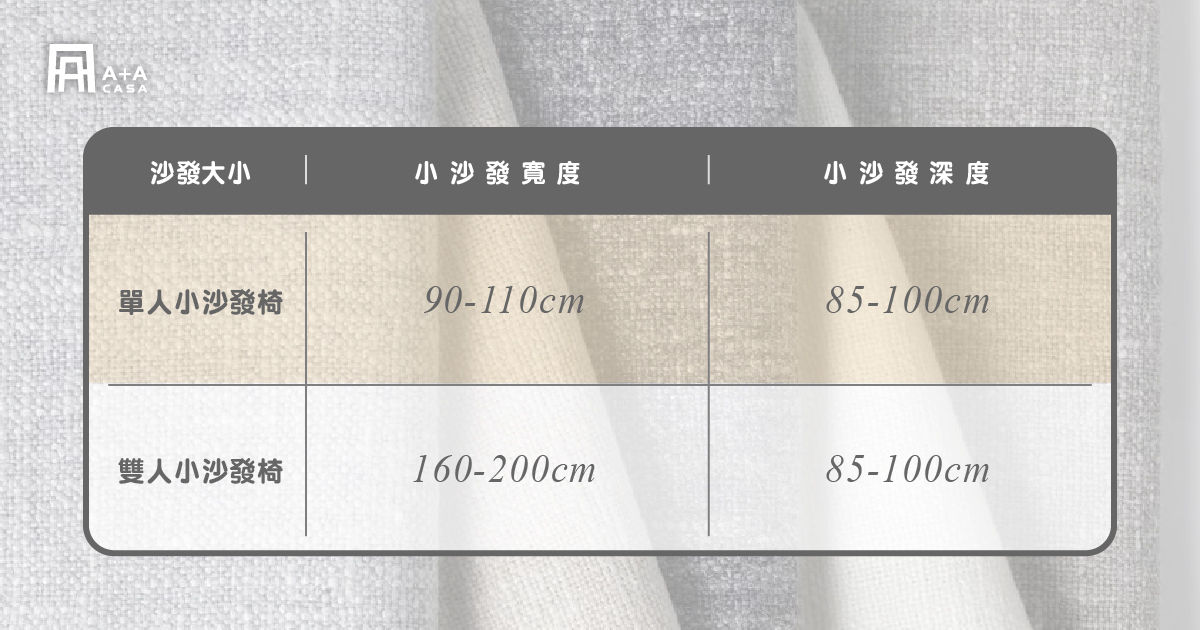 小沙發椅單人/雙人多大?